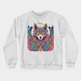 Trippy Wolf Crewneck Sweatshirt